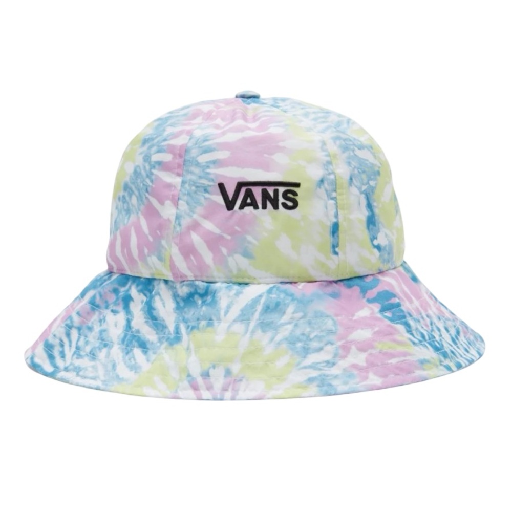 Vans Far Out Pastel Pink Blue Yellow Tie-Dye Bucket Hat M/L